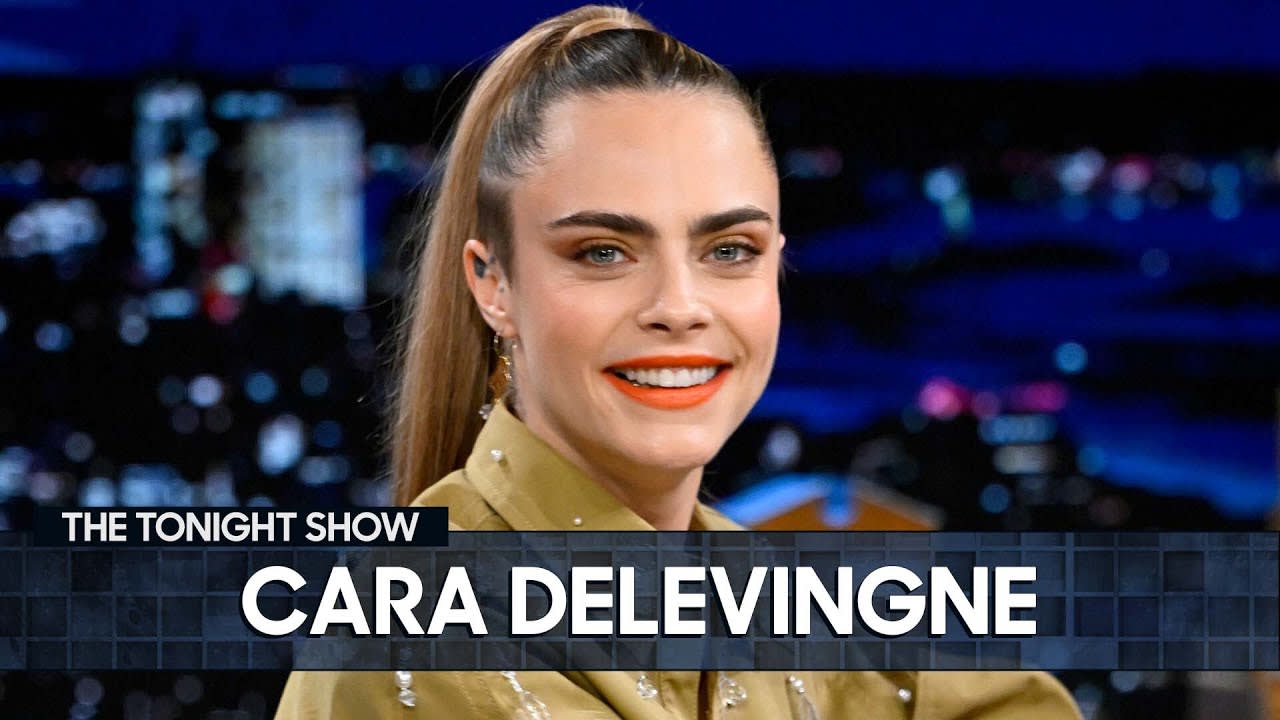 Cara Delevingne Talks Living in Jimmy's Apartment and Performs a Magic Trick (Extended)