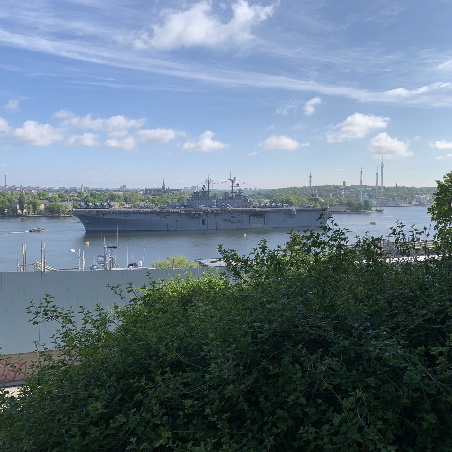 The massive military boat that pulled up to Stockholm a few months ago