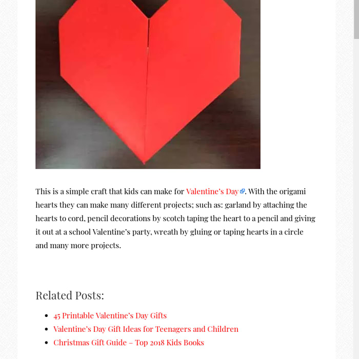 Mix Kids Craft Simple Origami Heart