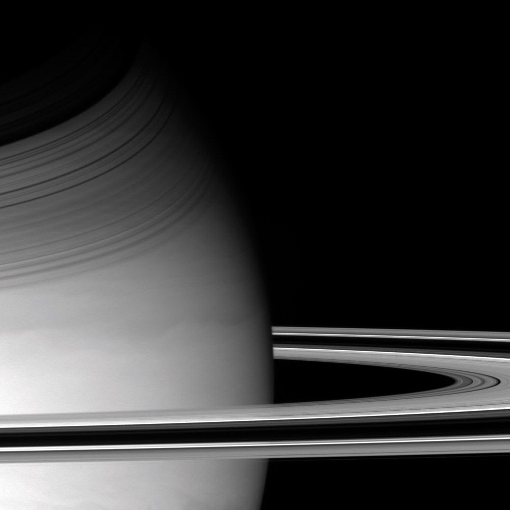 OTD 14 December 2004, the NASA/#ESA/#ASI Cassini-#Huygens spacecraft took this magnificent photo as it pierced the ring plane of