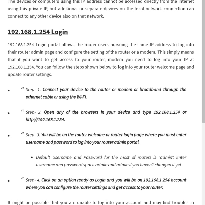 1921681254 Ip Router Admin Login