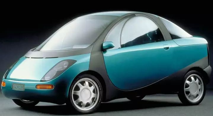 Esoro E 301 (1993), electric vehicle concept with modular components that can be configured as a coupe, roadster, pick-up or hatchback