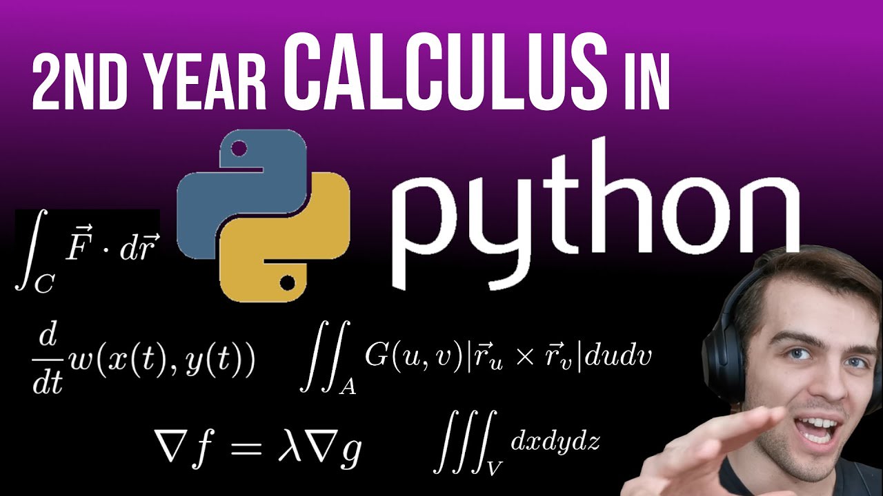 Second year calculus done entirely in PYTHON: No pencil or paper is required! Included are things that are traditionally a pain to deal with, such as path and surface integrals. See comments for more info